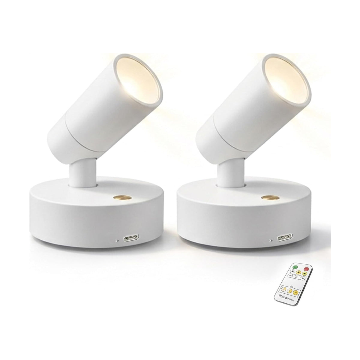 Magnetic Rechargeable Picture Light 2 Pack, Wireless Art Spotlight with Remote & Touch Control, 3 Color Temps Dimmable