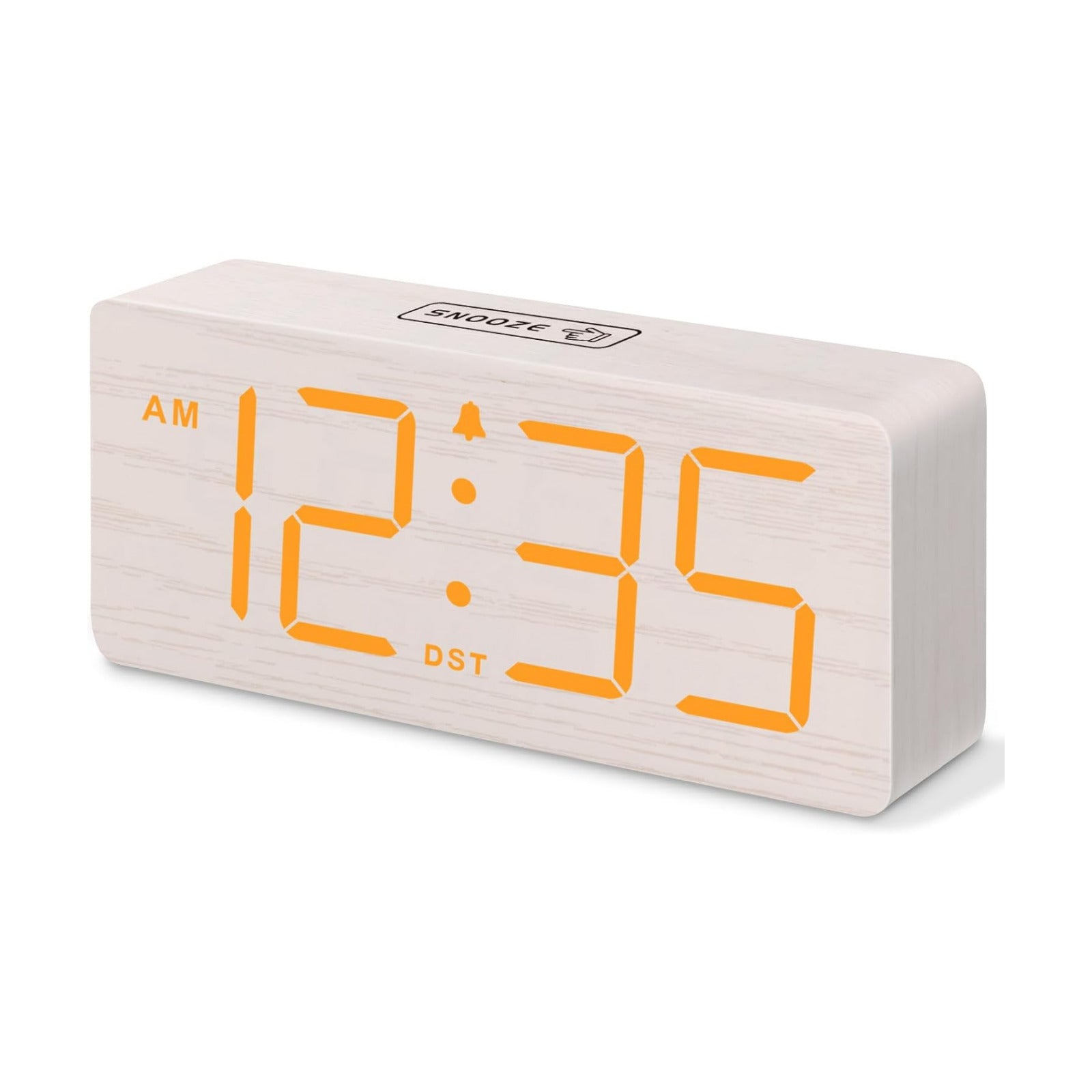 DreamSky Wooden Digital Alarm Clock for Bedroom with Large Numbers