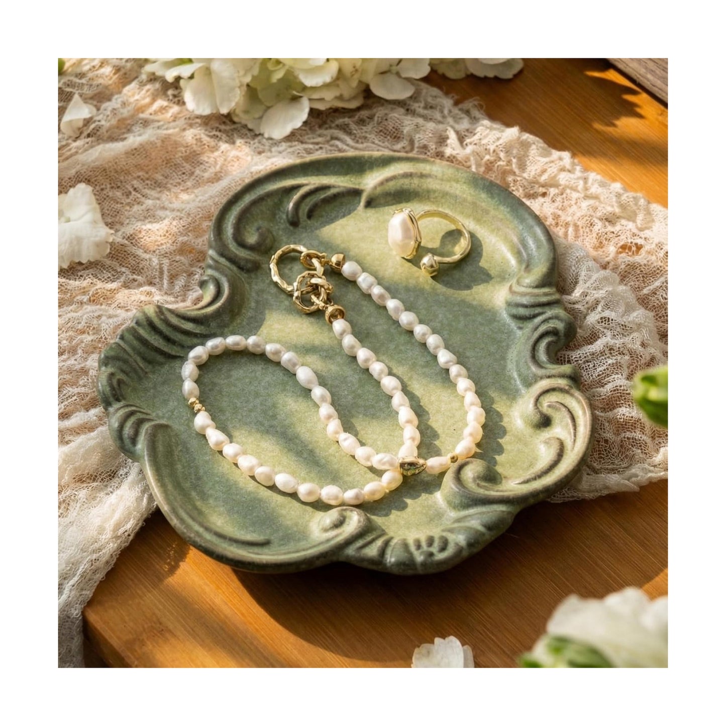 Jewelry Tray / Trinket Tray / Deep Green