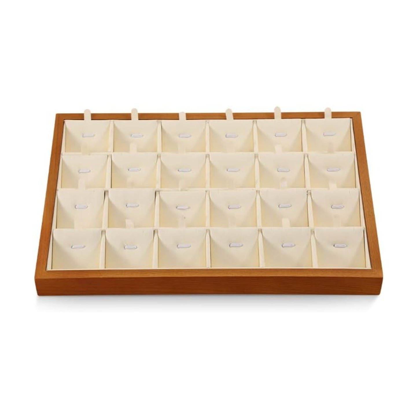 24 Grids Jewelry Display Tray Stackable / Old Lace / Necklace Tray2-w 9.45" x H 1.18"x L 13.78