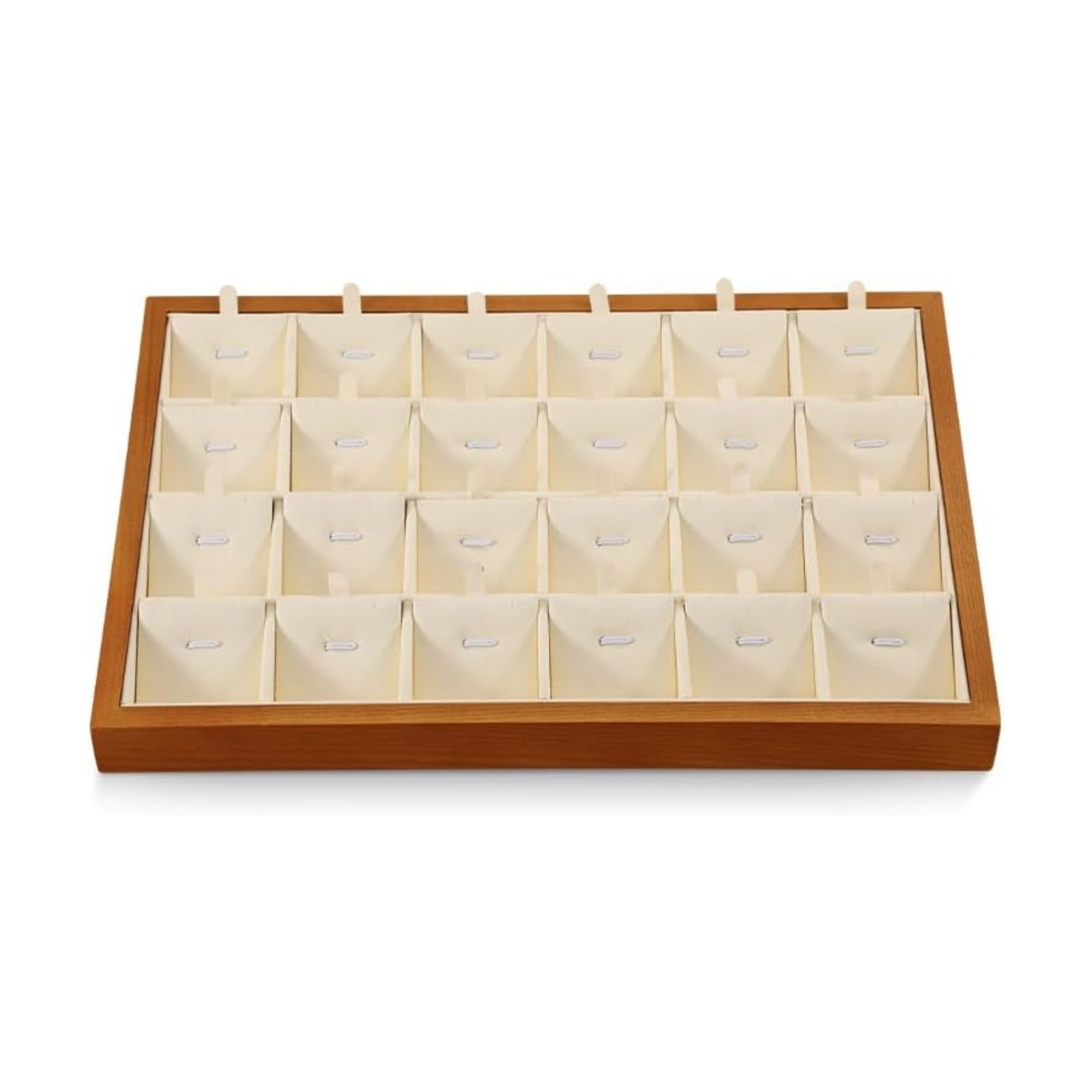 24 Grids Jewelry Display Tray Stackable / Old Lace / Necklace Tray2-w 9.45" x H 1.18"x L 13.78