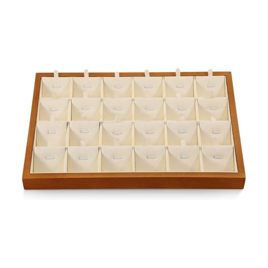 24 Grids Jewelry Display Tray Stackable / Old Lace / Necklace Tray2-w 9.45" x H 1.18"x L 13.78