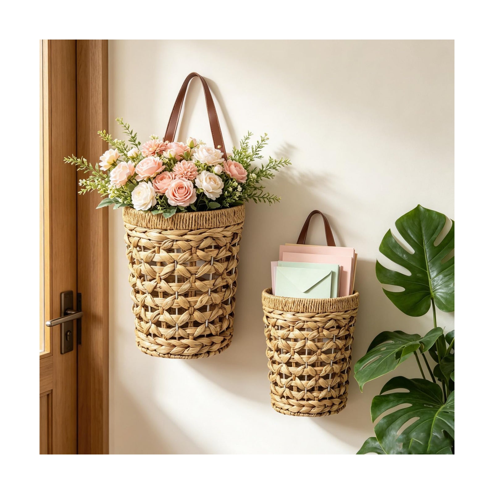 Wicker Wall Baskets / Set of 2