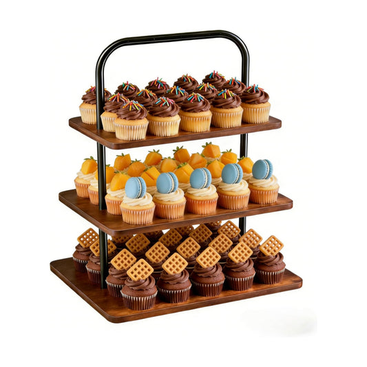 3-Tier Wooden Cupcake Stand / Retro