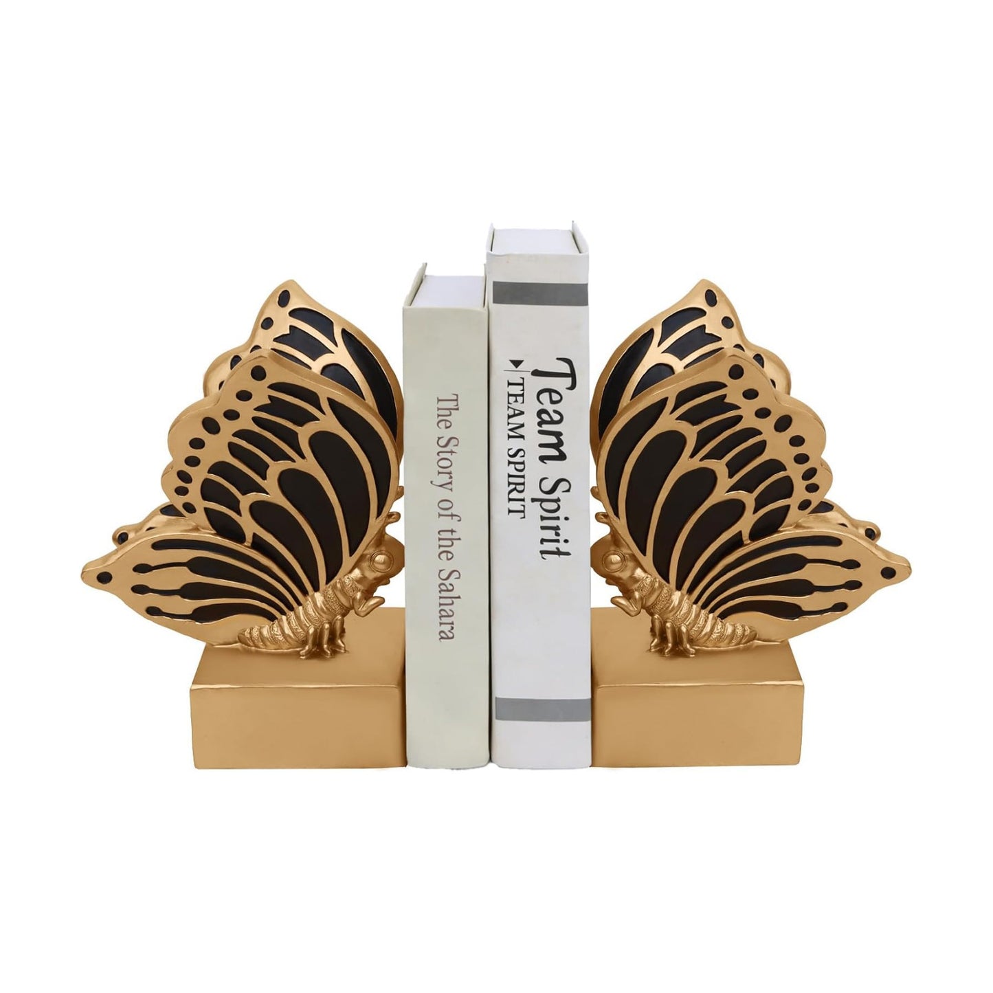 Vintage Butterfly Bookends / Gold