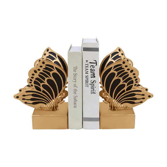 Vintage Butterfly Bookends / Gold