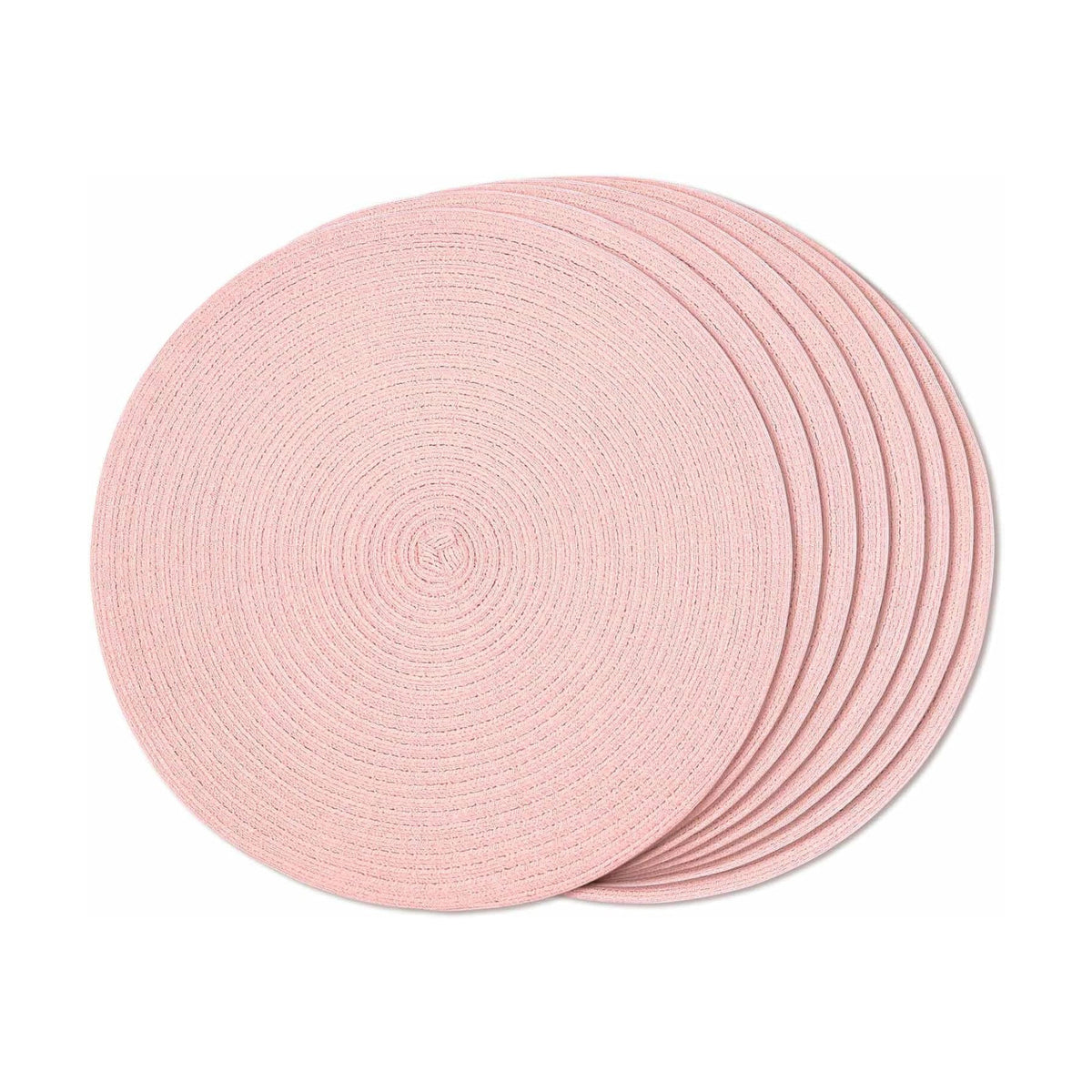 FunWheat Round Braided Placemats Set of 8 Place mats for Dining Tables Woven Heat Resistant Table Mats 15 inch