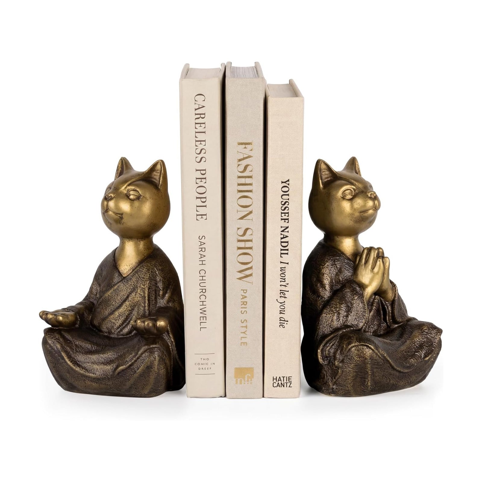 Heavy Resin Book Ends / Gold