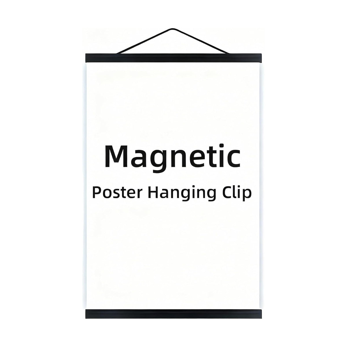 Black Wood Magnetic Poster Hanger 24in Fits 24x18 24x32 24x36 | Magnetic picture frame for fast poster swap. Fits