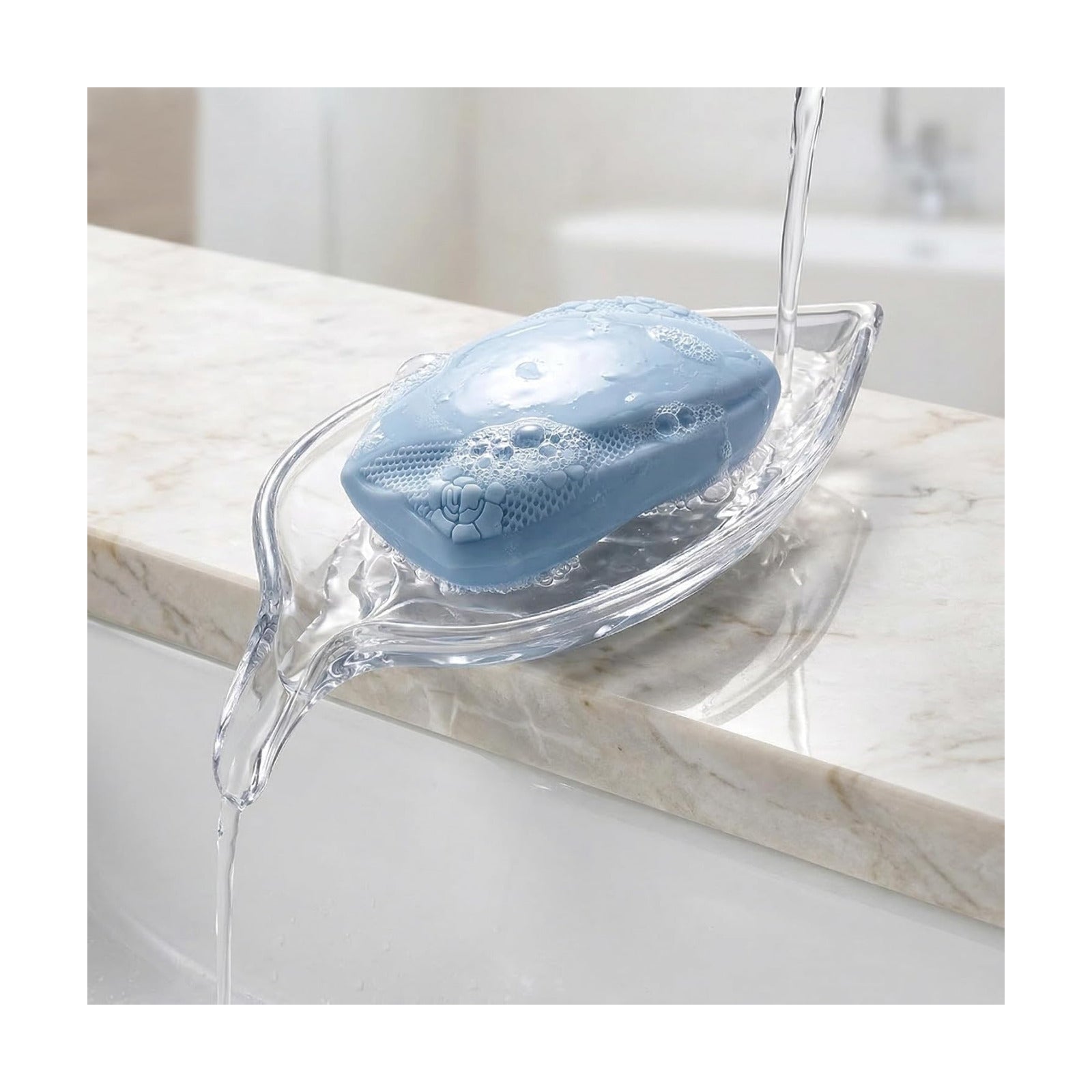 Heavy Soap Holder / Clear / Leaf