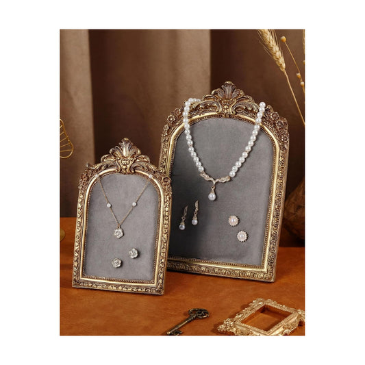 Gold Jewelry Display Stand Vintage Jewelry Frame 10 / Grey / Large,small / Elegant / Set of 2