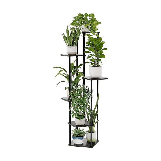 Bamworld Tall Plant Stand Indoor Corner Plant Holder for Multiple Plants | 6 Tier Shelf Stand for Patio Garden Balcony