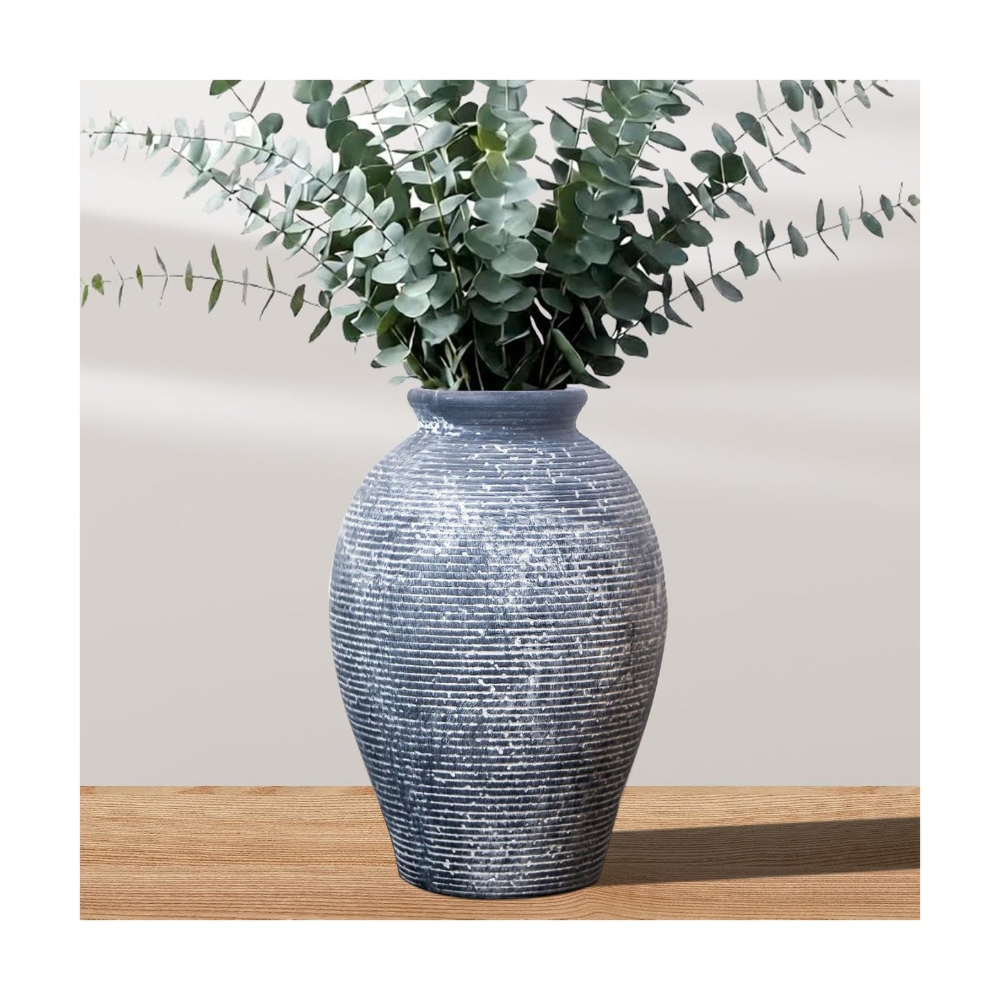 Ceramic Flower Vase / Dark Blue-9.3