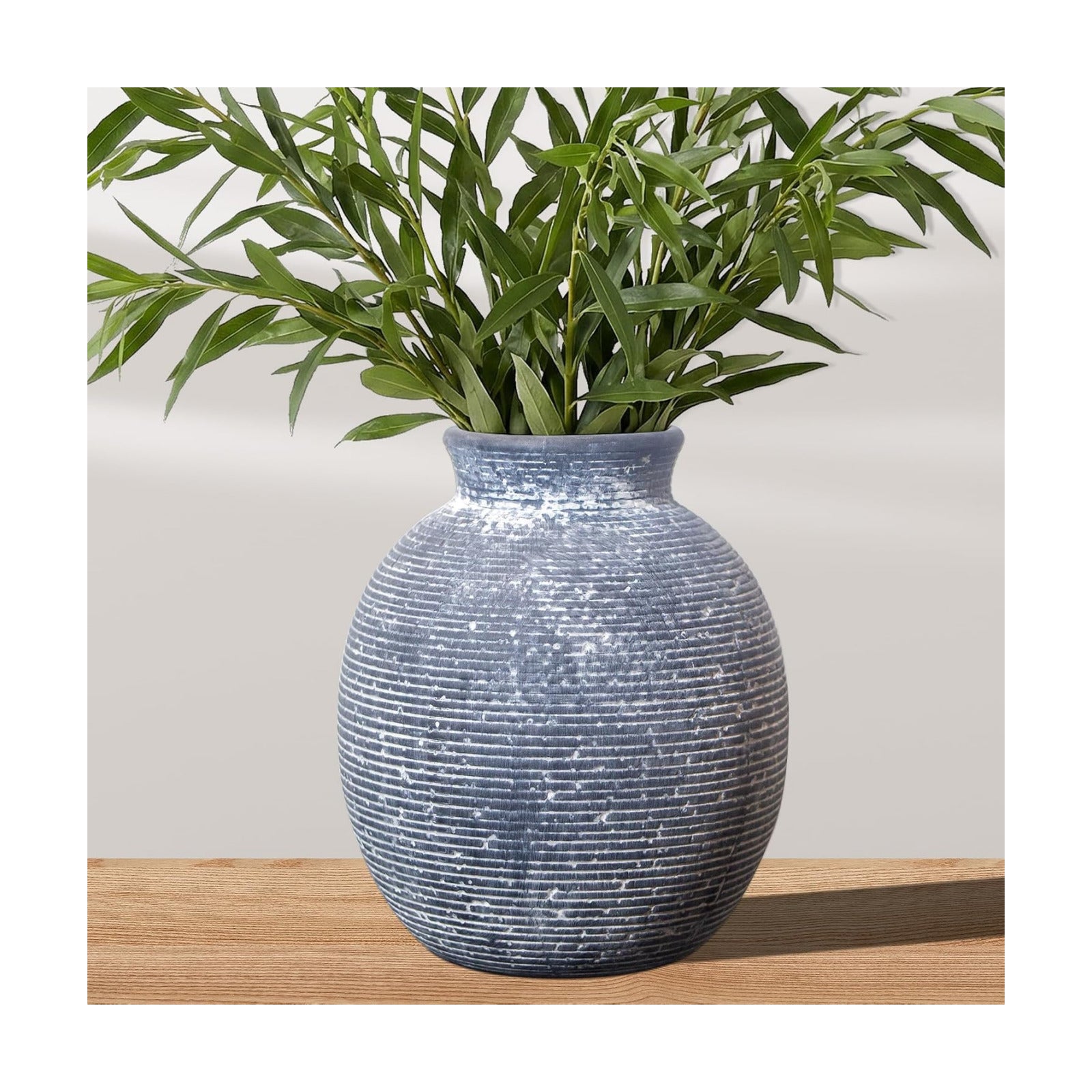 Ceramic Flower Vase / Dark Blue-7.4