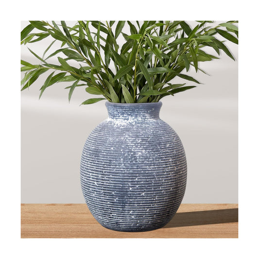 Ceramic Flower Vase / Dark Blue-7.4