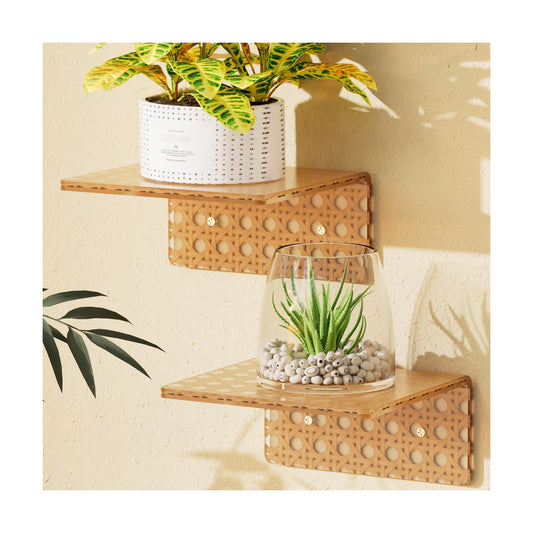 Boho Acrylic Wall Shelves / Clear / Set of 2