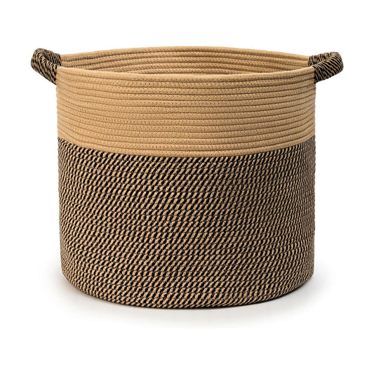 Blanket Basket / Pillows & Laundry / Jute/mixed Black / 16 x 16 x 14
