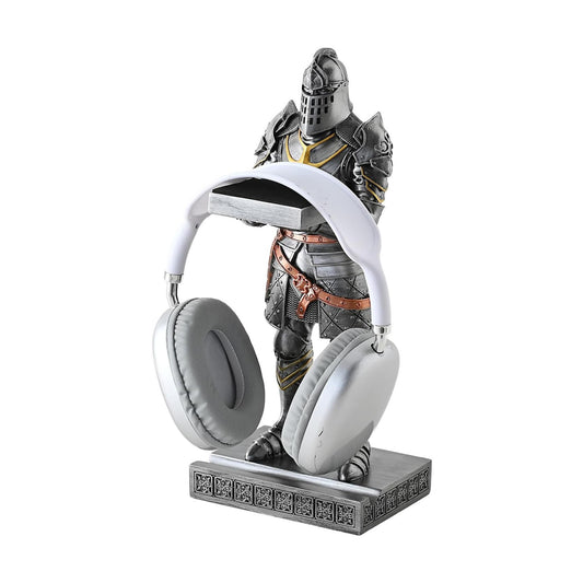 King's Guard Headphone Stand Watch Stand Jewelry Holder Tray Tower Iron | 12.20 Inch Resin Warrior Pen Holder Cell