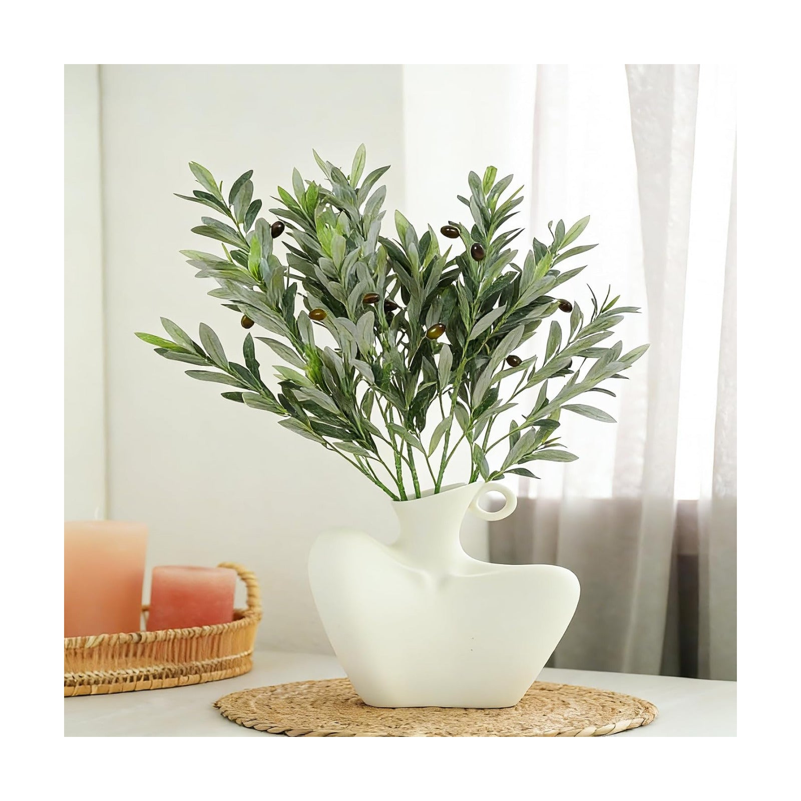 Artificial Olive Branches / Black / 35.8 Inch / Set of 5