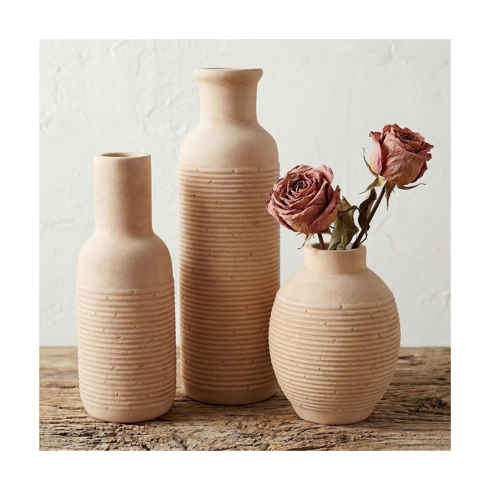 Rustic Farmhouse Vase / Retro1 / Set of 3