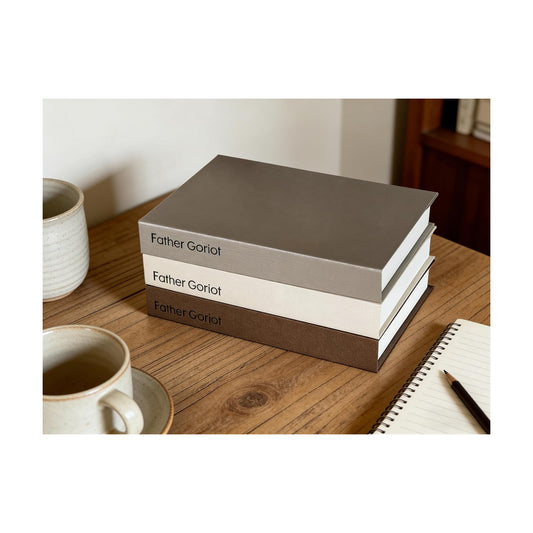 Decorative Books / Brown+grey + White / Set of 3