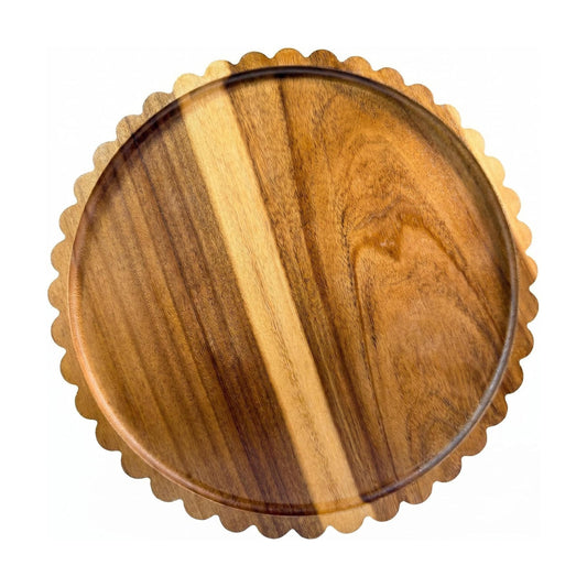 Wooden Decorative Tray / 13.8 / 13.8 Inch