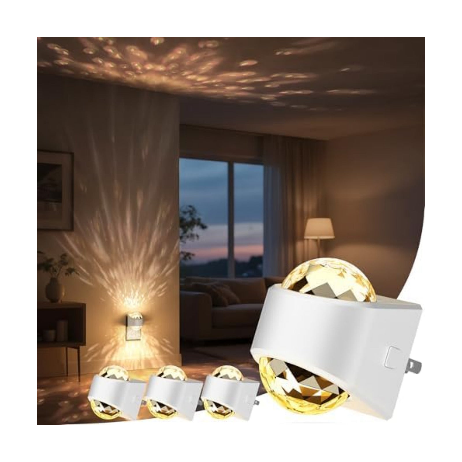 Briignite Night Light, [4 Pack] Night Lights Plug into Wall LED Projector