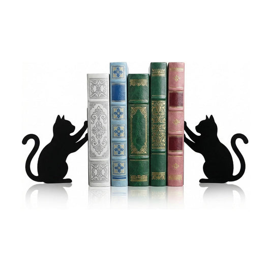 Metal Bookends Push Bookends Book Ends / Cat