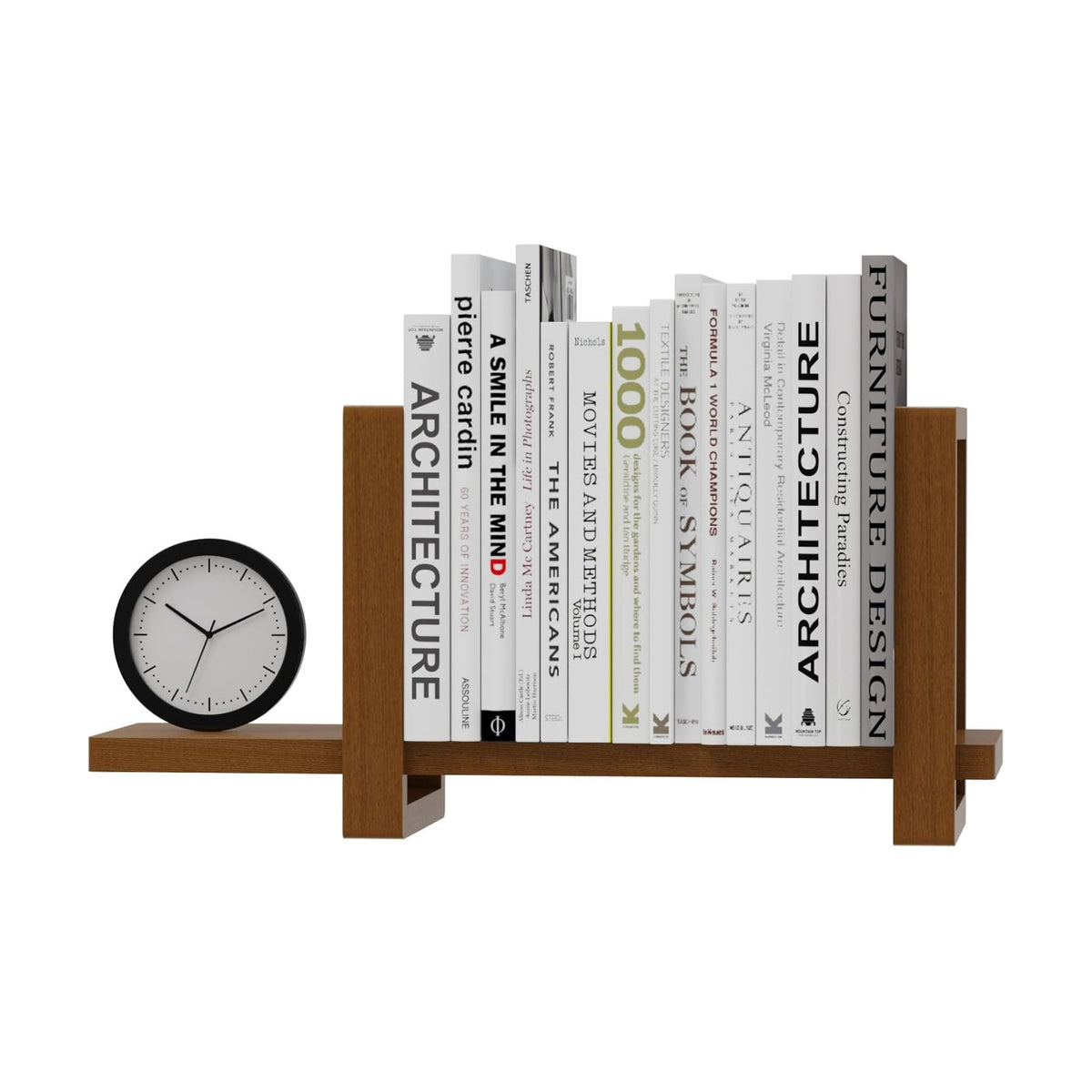 100% Solid Wood Adjustable Desktop Bookshelf, Retro Tabletop Bookshelf, Desk Shelf for Living Room, Home, Office