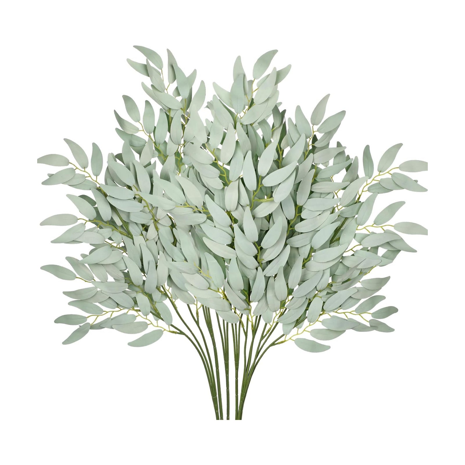 Faux Eucalyptus Stems Italian Ruscus Willow Eucalyptus Leaves 30" Long / Italian Ruscus / Set of 6