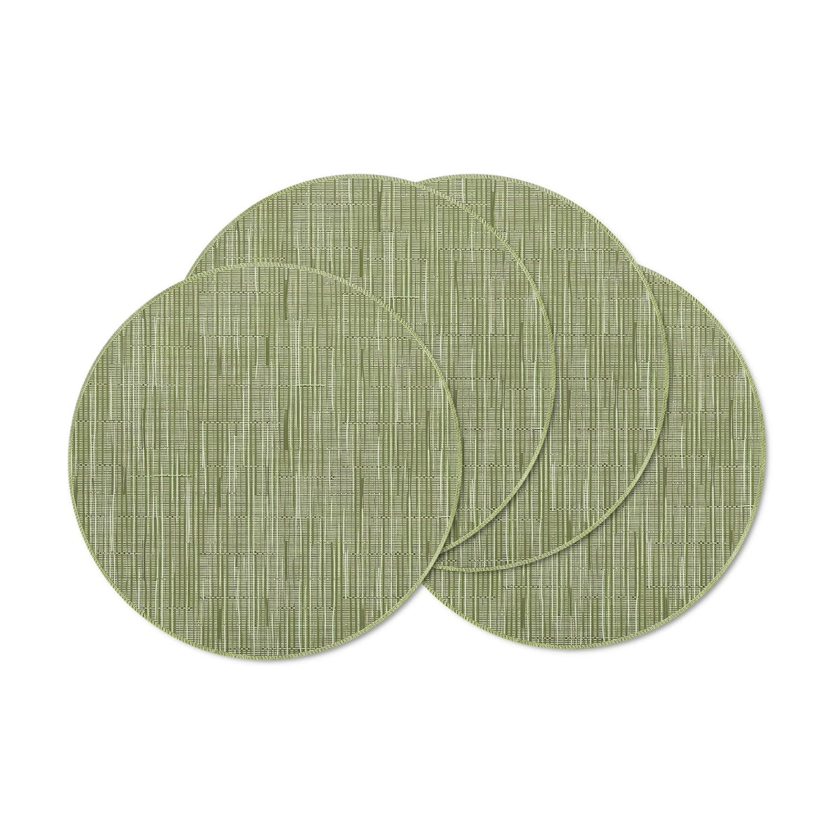 Niviy Round Placemats, Placemats Set of 4 Washable Place Mats, Green 15"