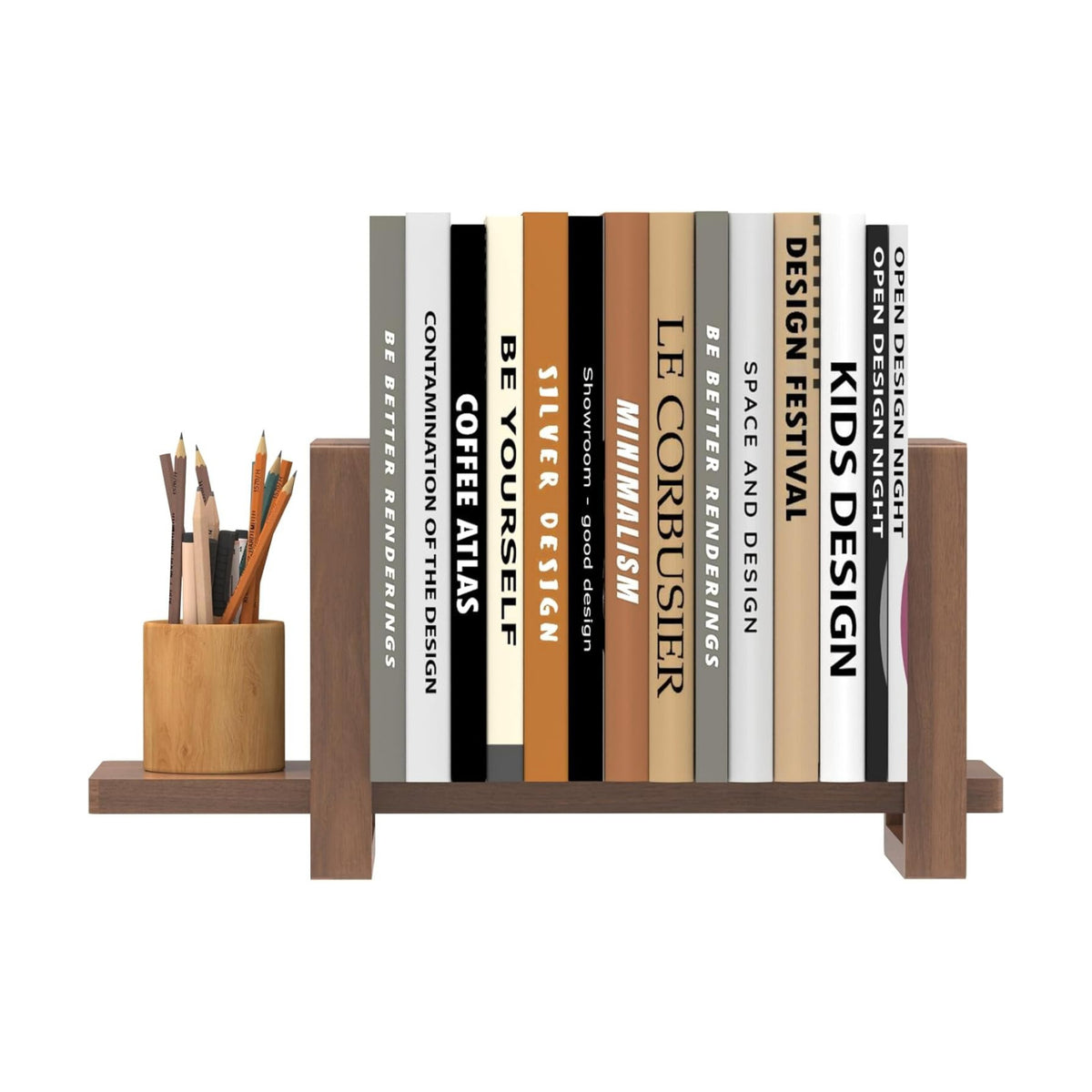 Adjustable Desktop Bookshelf Wooden Desk Book Holder Organizer Tabletop Bookshelf Mini Book Shelf Magazine Files