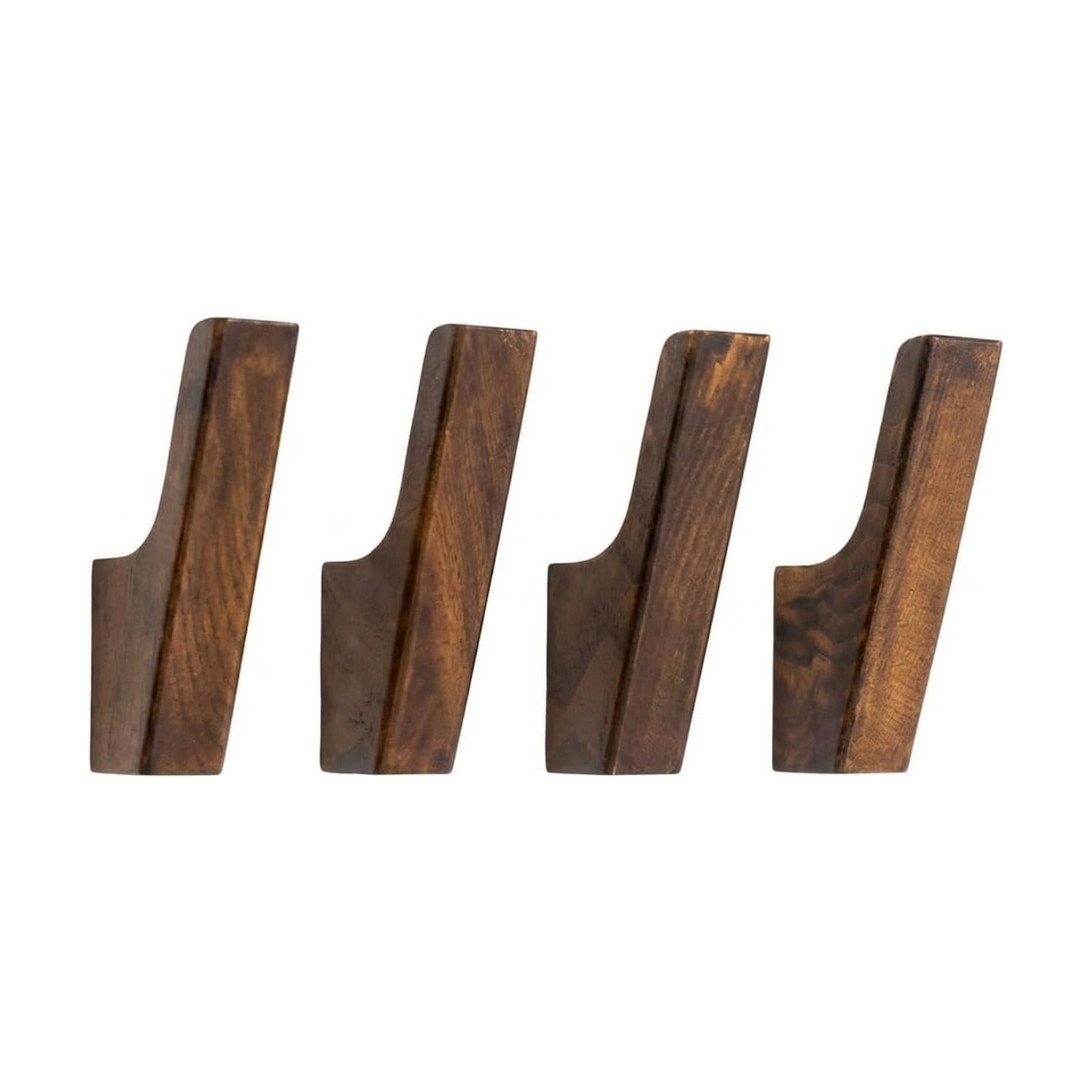 Wood Wall Hooks Rustic Wood Coat Hooks / Set of 4