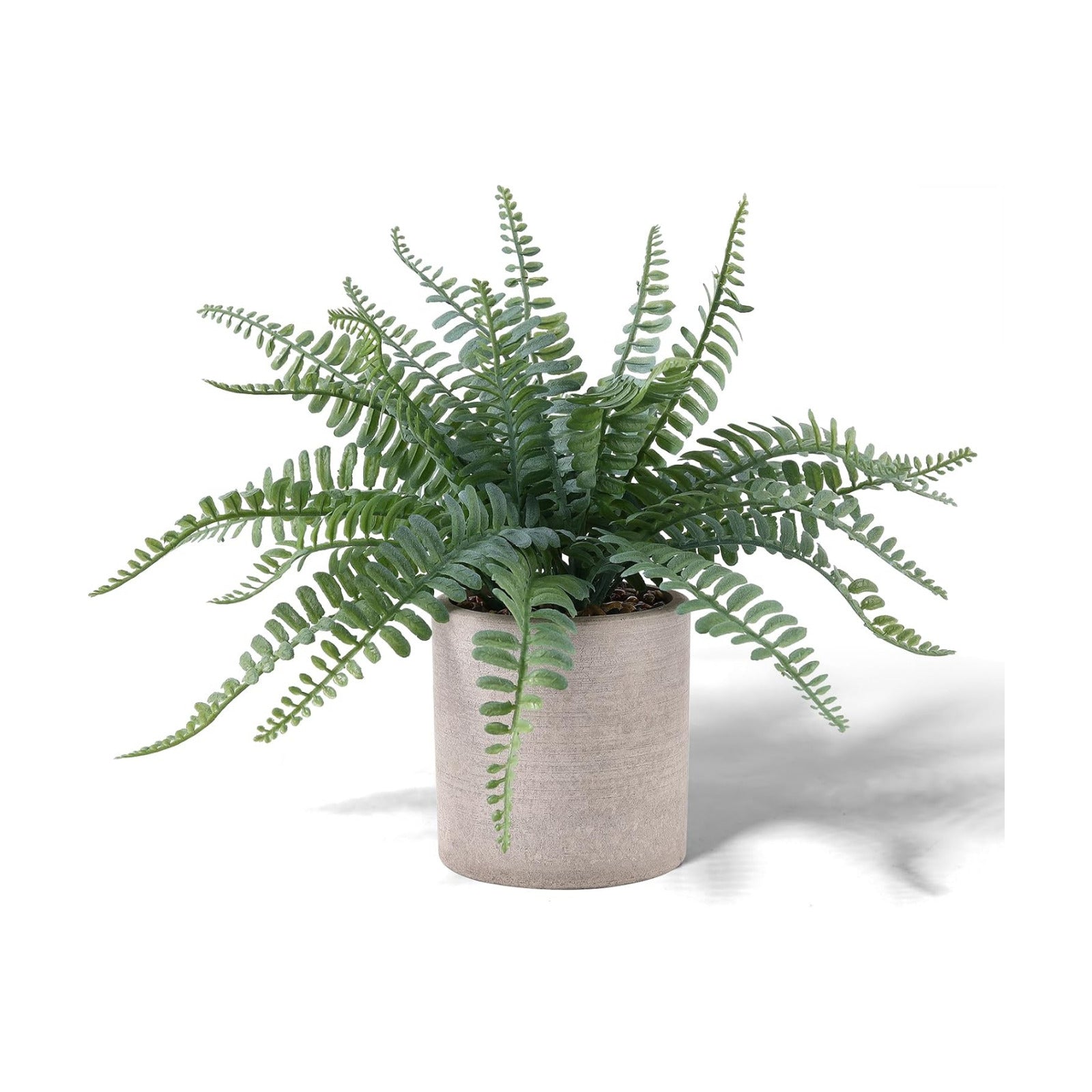 Fake Fern Small Fake Plant Fern Artificial Plants in Pot Realistic Faux Ferns Indoor / Sage Green
