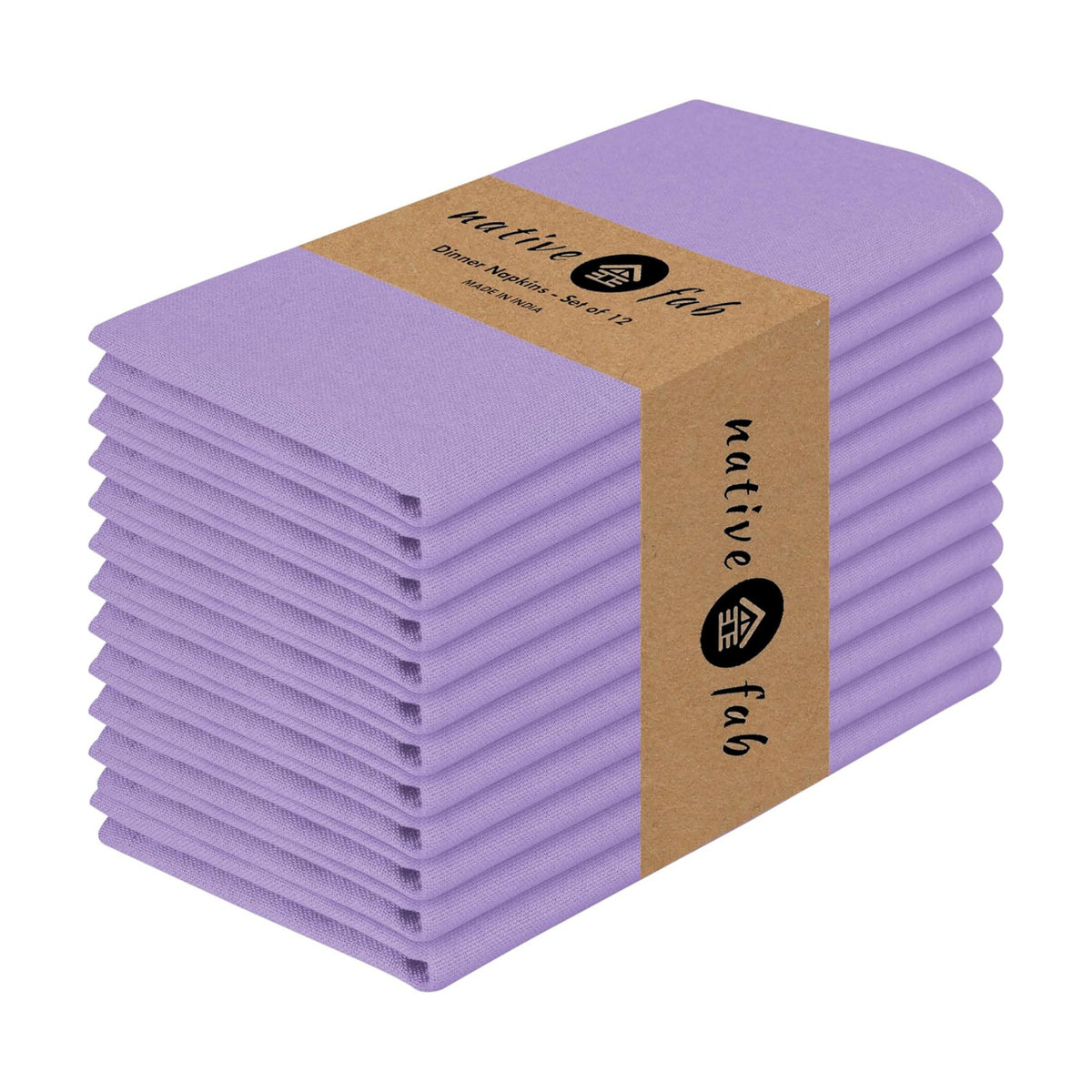 Native Fab Cotton Table Napkins, 12 Pack, 17x17 Inches, Hotel Quality, Durable, Washable Fabric, Ideal for Easter