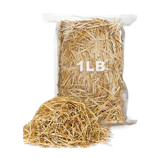 Natural Wheat Straw - 1LB Dry Clean Soft Decorative Straw Bale
