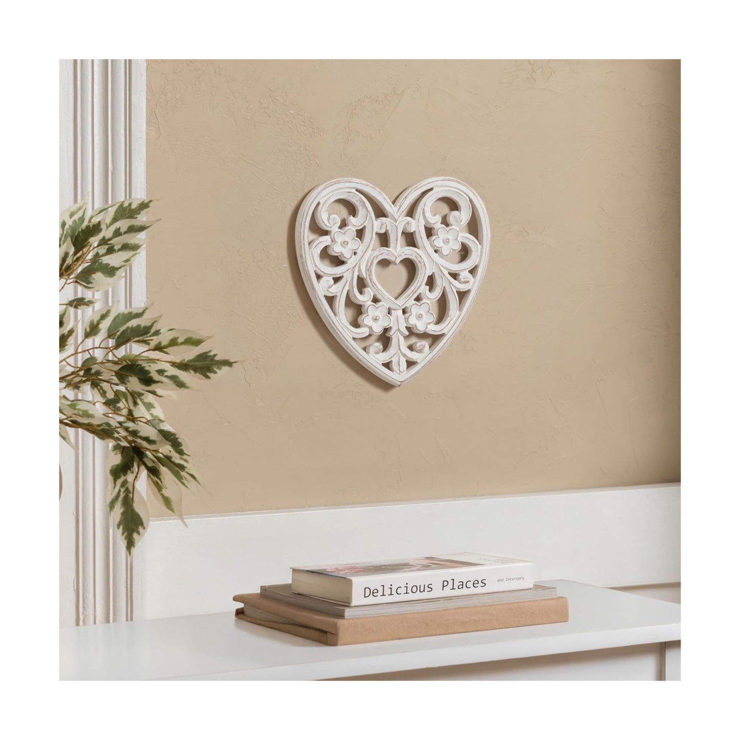 Wooden Wall Decor / 12"L x 12"W / Heart