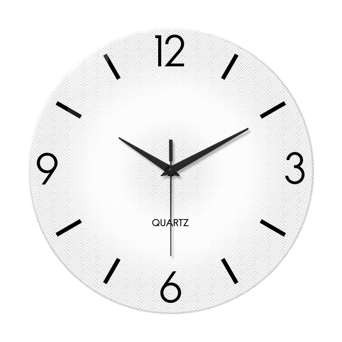 XFM Modern Simple Wall Clock 16 Inch White Minimalist | Silent Non-Ticking Battery Operated Big Size Simple Analog