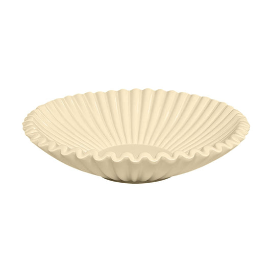 Handmade Resin Scalloped Ruffle / Brown / 8.65 Inch