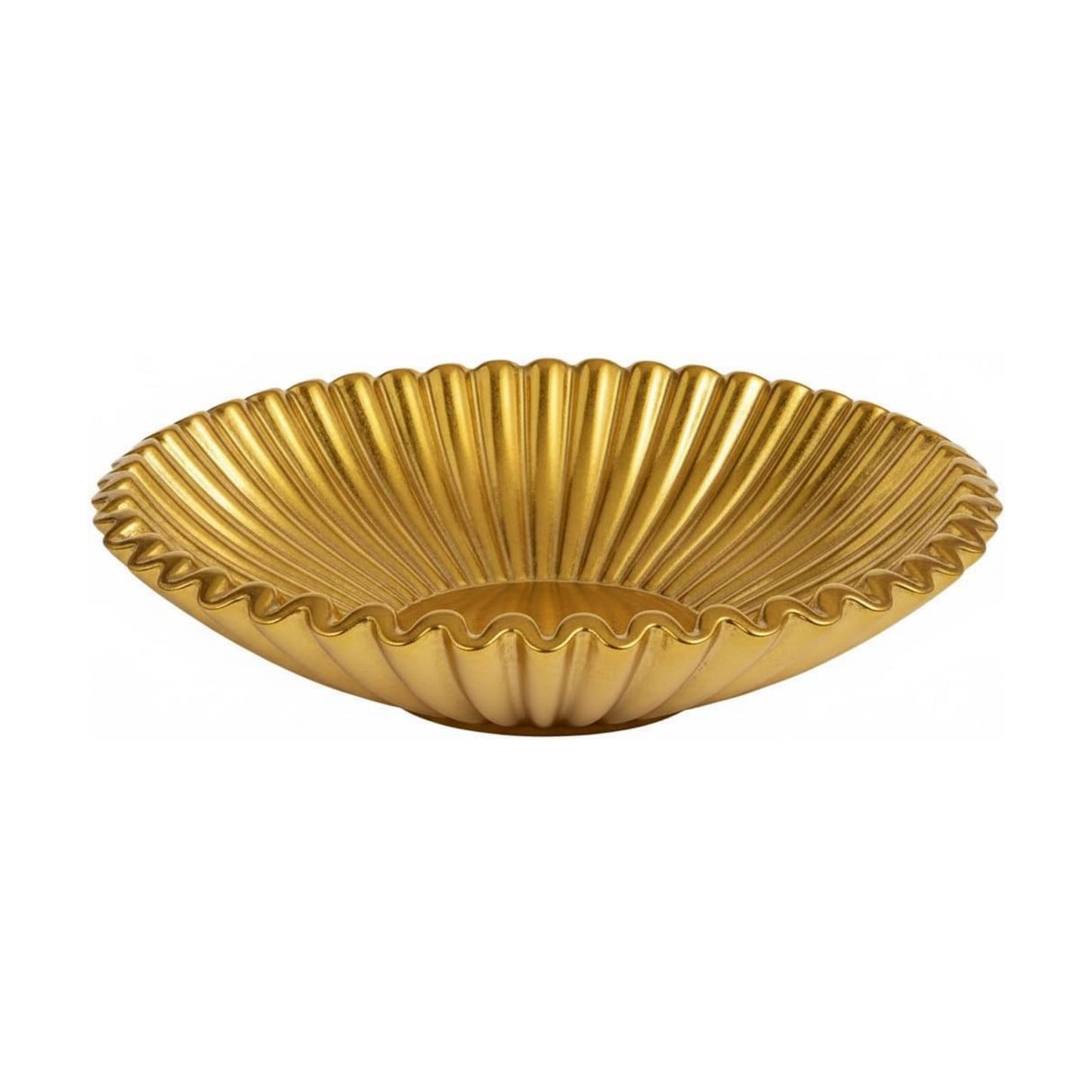 Artificial Resin Scalloped / Gold / 8.65 Inch