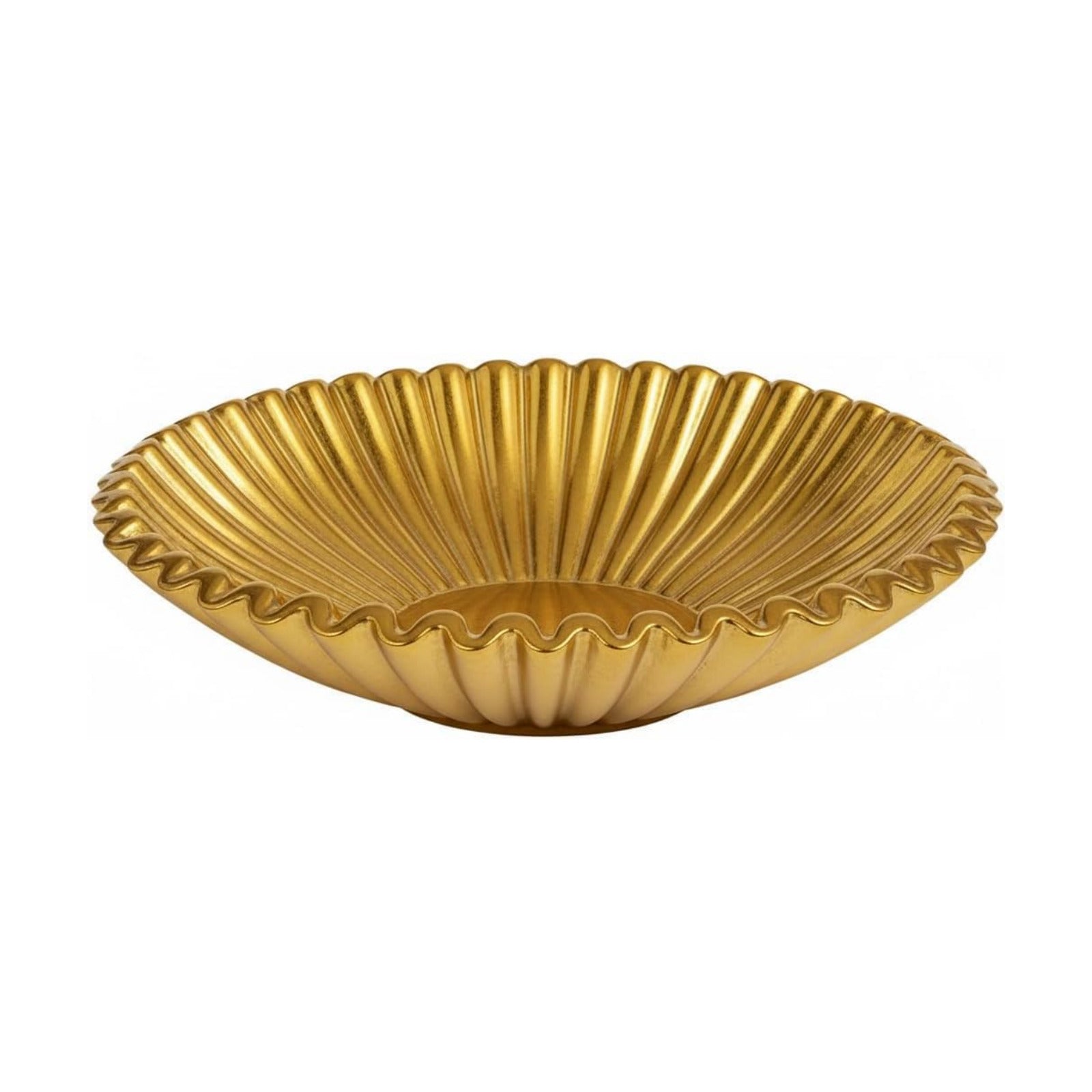 Artificial Resin Scalloped / Gold / 8.65 Inch