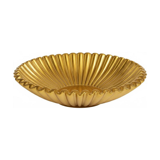 Artificial Resin Scalloped / Gold / 8.65 Inch