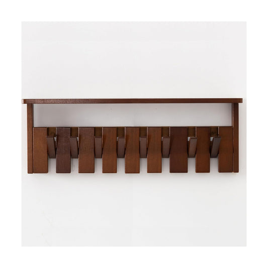Wooden Coat Rack Wall Mount with Shelf, Heavy Duty Entryway Organizer with 8 Hooks,Coat Hooks Hanger for Coats, Hats