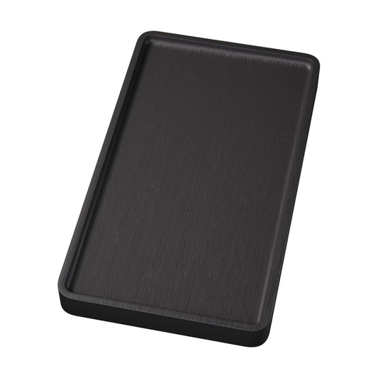 VERTORGAN Bamboo Serving Tray,13.8x7.9 Inch Trays,Home Decor(Black)