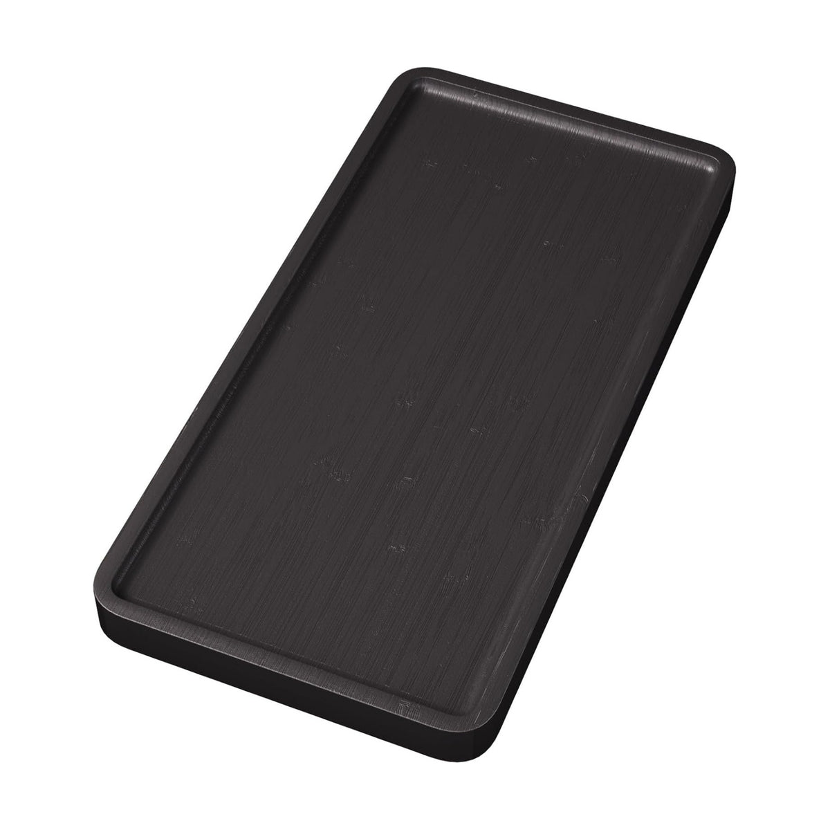 VERTORGAN Bamboo Serving Tray,11.8x5.9 Inch Trays,Home Decor(Black)
