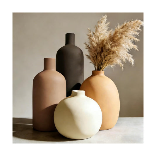 Ceramic Vase Set / Morandi Colors / Set of 4