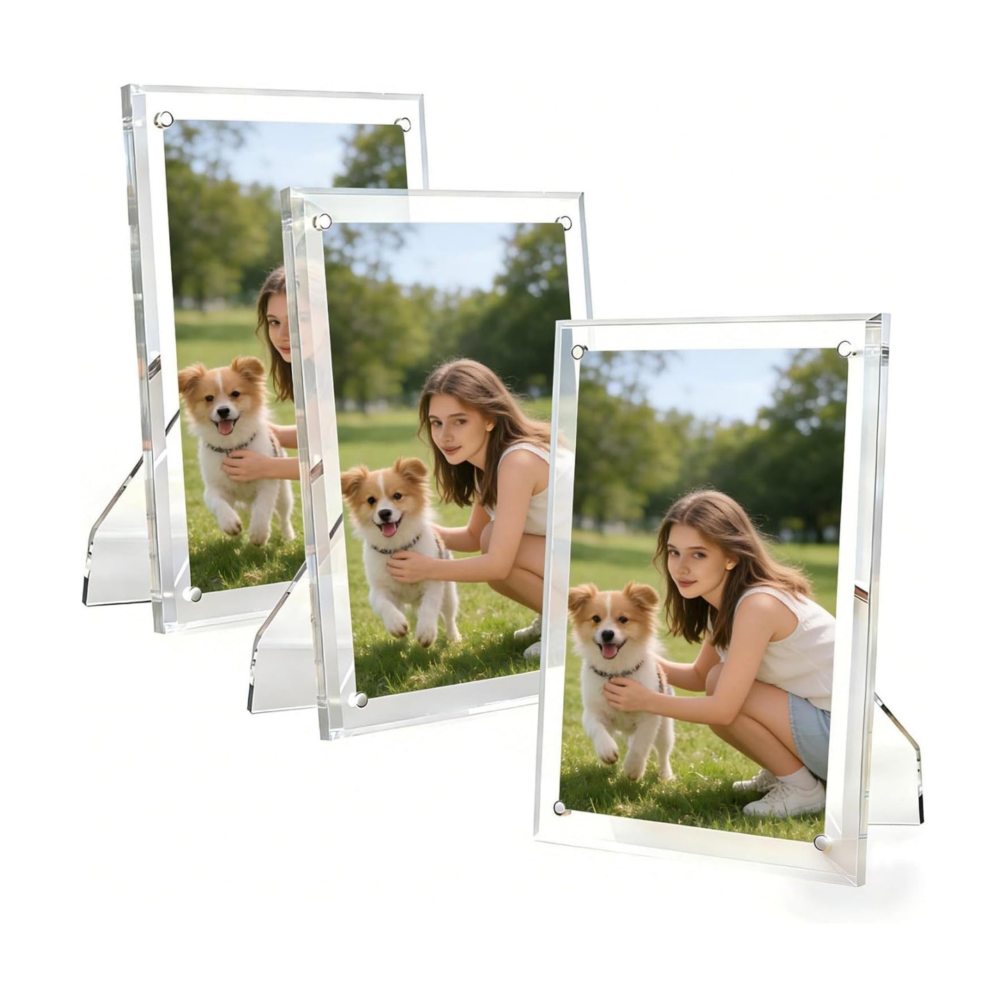 Acrylic Picture Frame / 4 x 6 / Clear / Set of 3