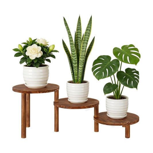 3 Tier Ladder Plant Stand, Adjustable Plant Shelf for Indoor Plants | Long Plant Holder for Miltiple Plants, Deformable