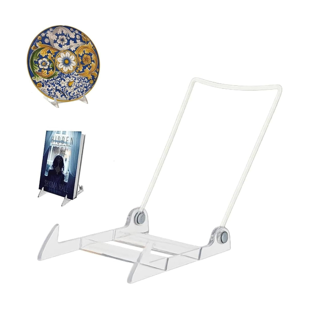 KINGDOM SOLUTIONS - 6.25" White Acrylic Display Stand Made in USA - 36 Pack | Holds Plates, Pictures, Photos, Books