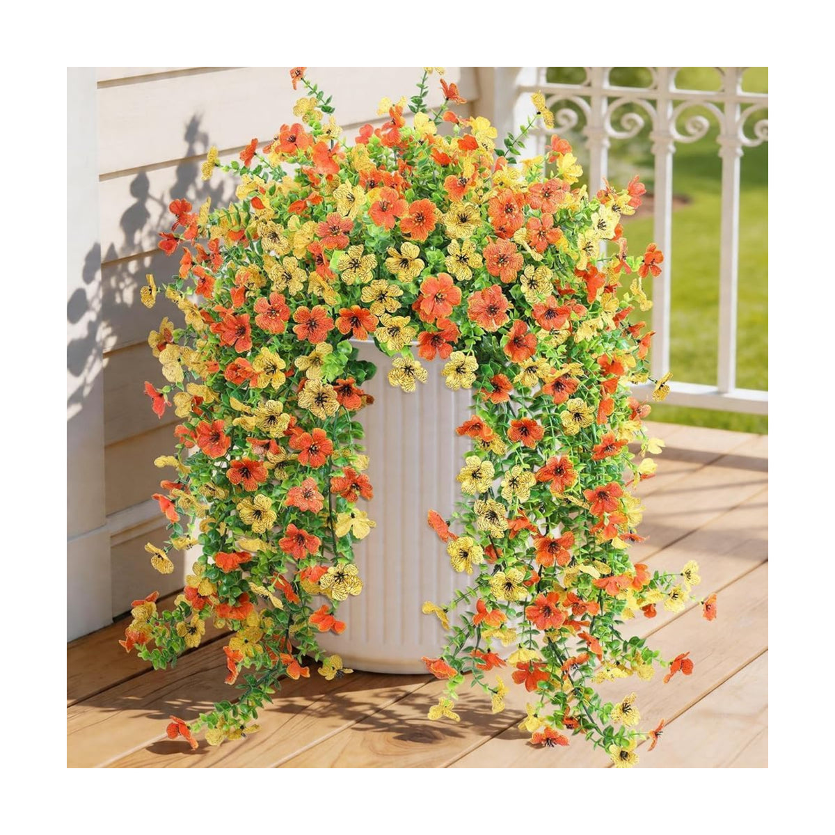 Hommyea Artificial Fake Fall Flowers Plants for Outdoors Mums Home Decor